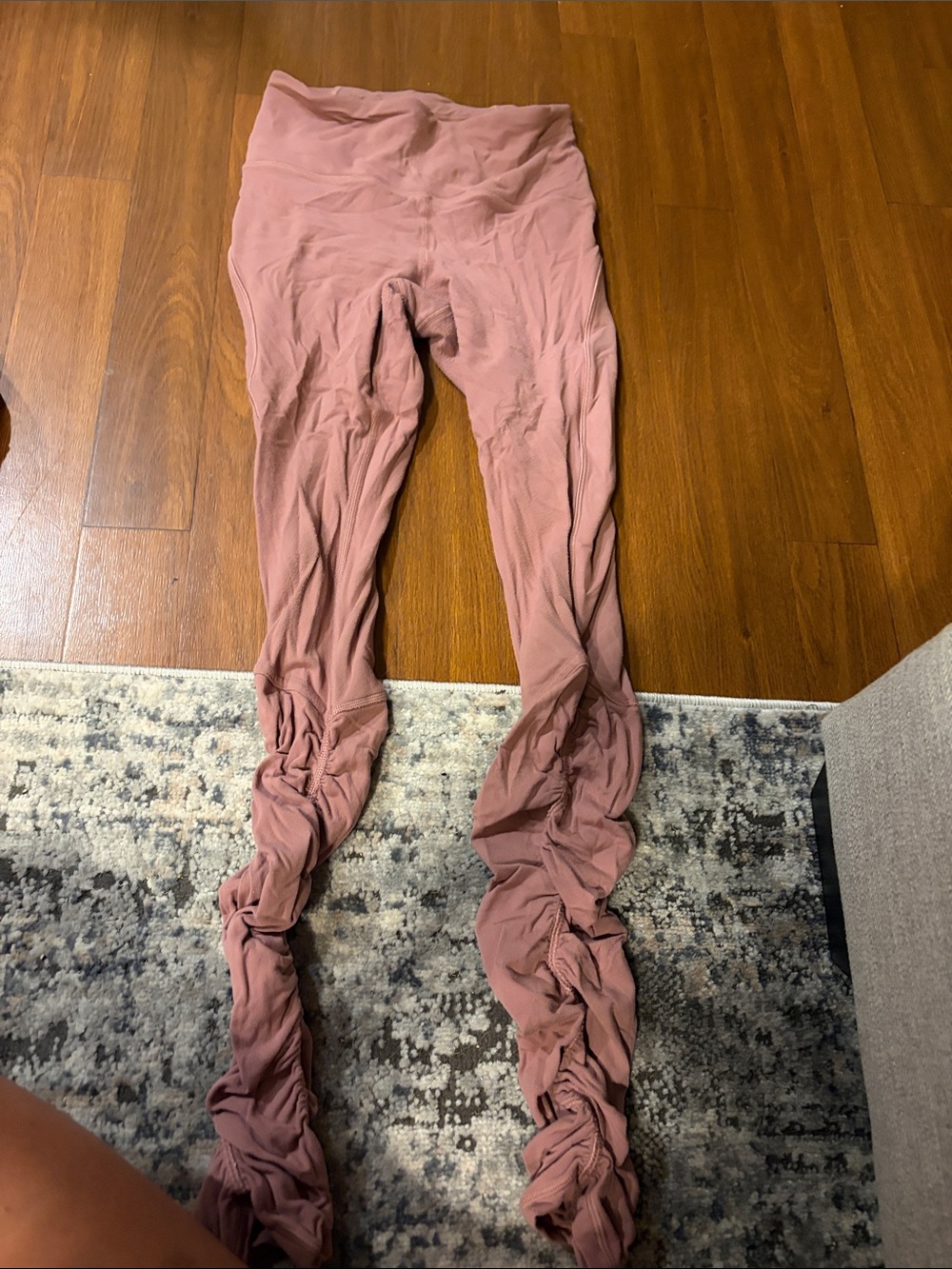 Ruched Rose Pink Leggings